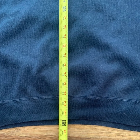 Vintage Dover 2000 Work’n Gear 3/4 Zip Sz XL Sweatshirt Pocket Navy White Collar - Picture 7 of 11